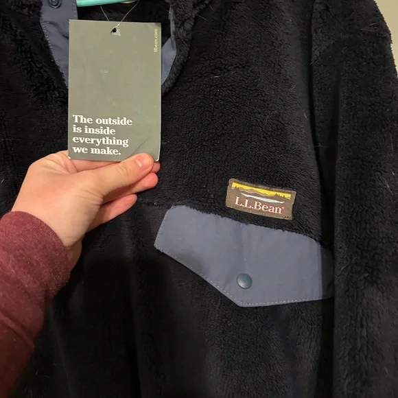 L.L. Bean Navy Fleece Pullover